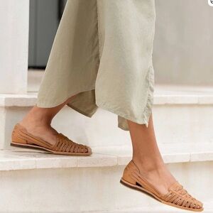Nisolo Woven Leather Tan Sandals 8.5